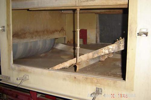 USED: Pannevis vacuum belt filter, RT type. 7 square meter. Titanium and 304 stainless steel (va1.4436) construction on product contact parts. 22'8" long x 3'2" wide PE76W-41 filter cloth (7000 mm lo...