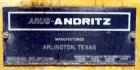 USED: Arus-Andritz belt filter press, 2 meter. Carbon steel frame,fiberglass hood.
