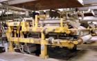 USED: Arus-Andritz belt filter press, 2 meter. Carbon steel frame,fiberglass hood.