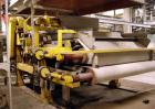 USED: Arus-Andritz belt filter press, 2 meter. Carbon steel frame,fiberglass hood.