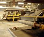 USED: Arus-Andritz belt filter press, 2 meter. Carbon steel frame,fiberglass hood.