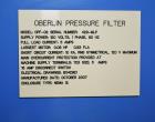 Used- Oberlin Filter Company OPF-02 Pressure Filter