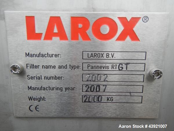 Used Larox Pannevis BV Vacuum Belt Filter, Type RT/GT 0100