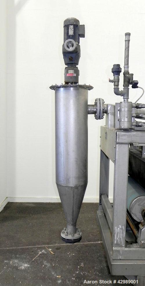 Used OY Ekotuotanto AB Belt Press, Type LS 10 B06, 304 Stainless Steel. Approximate 220 square feet (21.4 m2) filtration area. Approximate 27-1/2’’ wide belt, speed 6'5"-65' (2-20 meters) per minute....