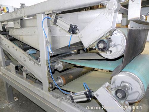Used OY Ekotuotanto AB Belt Press, Type LS 10 B06, 304 Stainless Steel. Approximate 220 square feet (21.4 m2) filtration area. Approximate 27-1/2’’ wide belt, speed 6'5"-65' (2-20 meters) per minute....