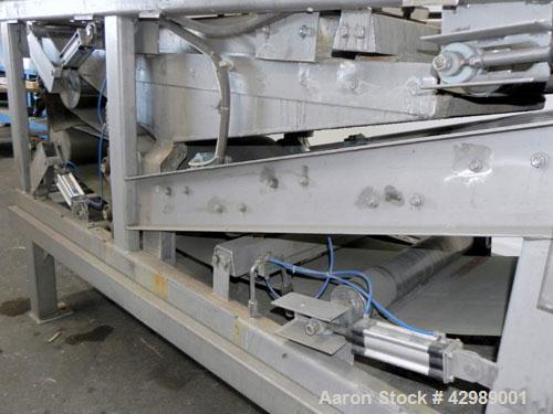 Used OY Ekotuotanto AB Belt Press, Type LS 10 B06, 304 Stainless Steel. Approximate 220 square feet (21.4 m2) filtration area. Approximate 27-1/2’’ wide belt, speed 6'5"-65' (2-20 meters) per minute....