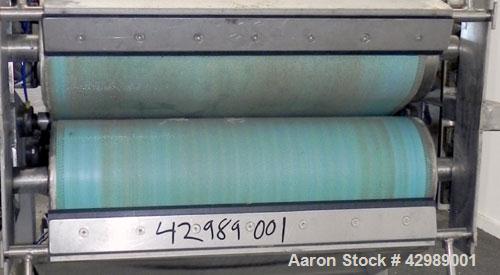Used OY Ekotuotanto AB Belt Press, Type LS 10 B06, 304 Stainless Steel. Approximate 220 square feet (21.4 m2) filtration area. Approximate 27-1/2’’ wide belt, speed 6'5"-65' (2-20 meters) per minute....