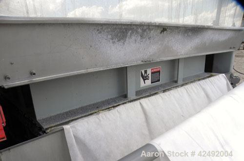 Used Oberlin Automatic Pressure Filter, Model OPF-12, Carbon Steel. 12 Square feet filter area. Approximate press area 36" x 48". End discharge. Cloth advance driven by a 1/2 hp, 3/60/230/460 volt, 1...
