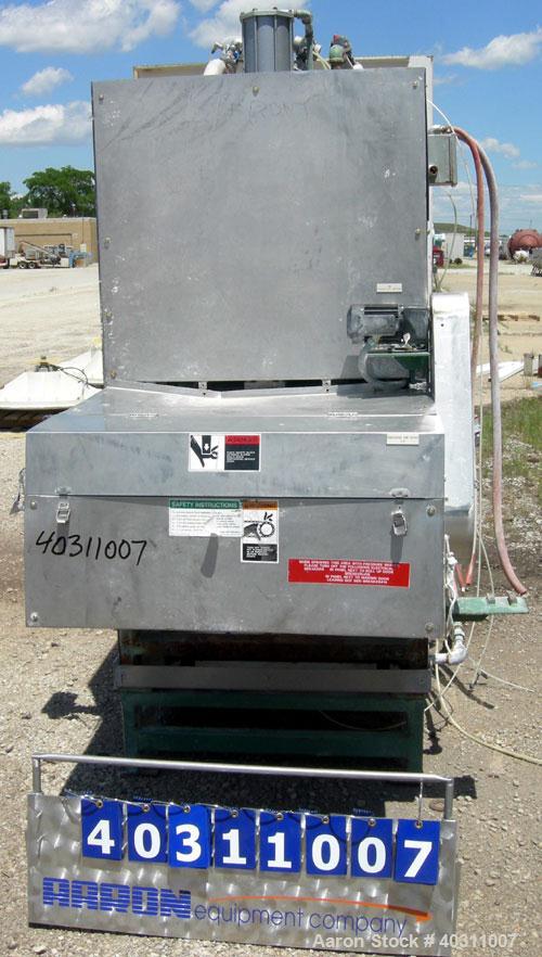 Used Oberlin Automatic Pressure Filter, model OPF-4, stainless steel and carbon steel construction. 4 square feet filter area. 28'' wide x 60'' long belt. Approximate press area 25'' x 29''. Bottom d...