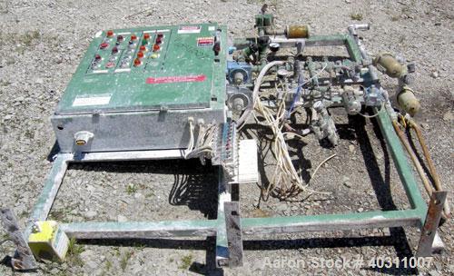 Used Oberlin Automatic Pressure Filter, model OPF-4, stainless steel and carbon steel construction. 4 square feet filter area. 28'' wide x 60'' long belt. Approximate press area 25'' x 29''. Bottom d...