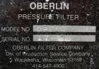 Used- Oberlin Automatic Pressure Filter, model OPF-4, stainless steel and carbon steel construction. 4 square feet filter ar...