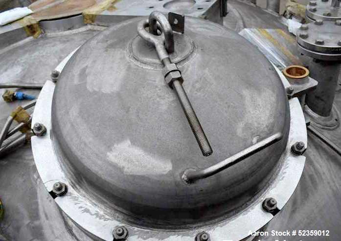 Used 3V Tech SPA Filtro 1000 FPP/FF Filter Agitated Nutsche Filter. 316 Stainless Steel. Capacity 10,946.99 square feet. Internal rated 50 psi / FV at 212 degrees F. 10.17 Square meter filtering area...