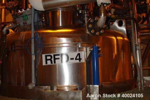 Used: Rosenmund Filter Dryer, 2 Square Meter, Hastelloy SB575. 62 1/2" diameter x 36" straight side, dished top, flat bolt on bottom. Internal rated 50/FV at 302 deg F, jacket rated 100 at 302 deg F....