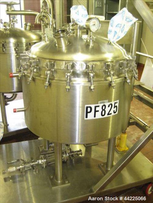 Used American Fab Nutsche Type Filter, Hastelloy Construction. Internal rated 60 psi at 302 degrees F, jacket rated 75 psi at 266 degrees F. Bolted top, hydraulic lift. On protable cart with wheels. ...