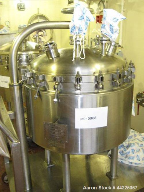 Used American Fab Nutsche Type Filter, Hastelloy Construction. Internal rated 60 psi at 302 degrees F, jacket rated 75 psi at 266 degrees F. Bolted top, hydraulic lift. On protable cart with wheels. ...