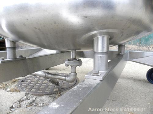 Used Chicago Boiler Company Manual Nutsche Style Filter, approximately 0.5 square meter, 316 stainless steel, vertical. 36" diameter x 24" deep, dished bolt on top with davit arm, dished bottom. Inte...