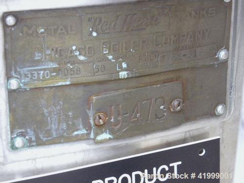 Used Chicago Boiler Company Manual Nutsche Style Filter, approximately 0.5 square meter, 316 stainless steel, vertical. 36" diameter x 24" deep, dished bolt on top with davit arm, dished bottom. Inte...
