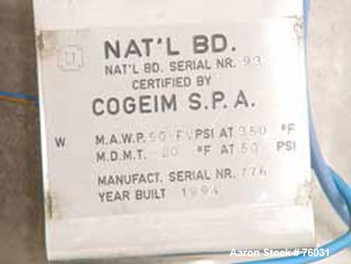 Used- Stainless Steel Cogeim Nutsche Filter/Dryer Discharge Hatch Valve