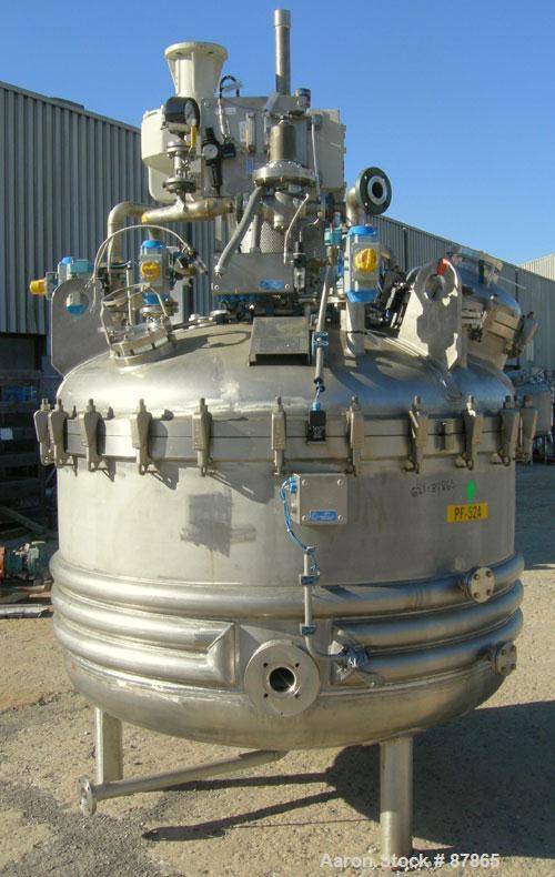 USED: Cogeim filter dryer, model FPP-PP-52A, 316 stainless steel product contact areas. Approximately 3 square meter. Internal rated 51 psi and FV at 250 deg F, 304L stainless steel half pipe coil ja...