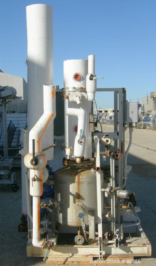 USED: Cogeim filter dryer, model FPP-PP-52A, 316 stainless steel product contact areas. Approximately 3 square meter. Internal rated 51 psi and FV at 250 deg F, 304L stainless steel half pipe coil ja...