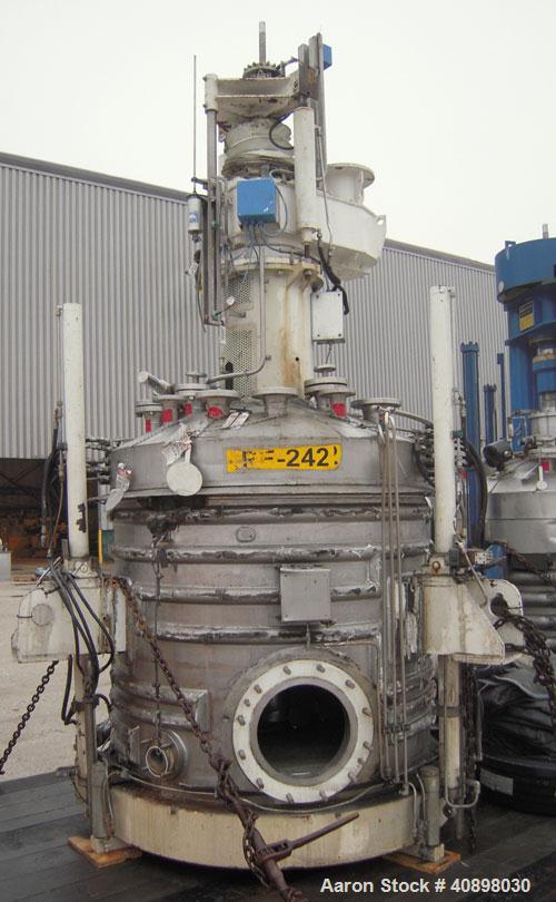 Used Cogeim 1.5 Square Meter Filtro-Dry Agitated Nutsche Filter Dryer, Model FPP 150 FMD. 316L stainless steel construction, 2000 liter capacity, rated 3.45 bar (50 psi) and full vacuum at -29/+180 C...