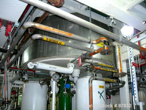 USED: Cogeim filter dryer, model FPP400DFF, 316L stainless steel product contact areas. Approximately 4 square meter. Internal rated FV/50 psi at 350 deg F, 304L stainless steel 1/2 pipe coil jacket ...