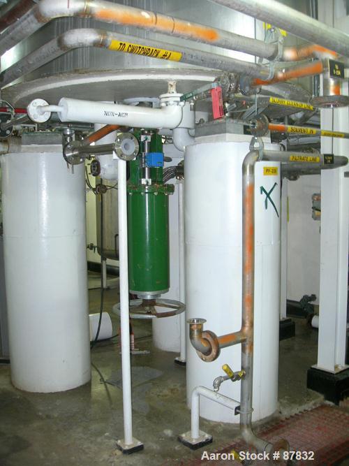 USED: Cogeim filter dryer, model FPP400DFF, 316L stainless steel product contact areas. Approximately 4 square meter. Internal rated FV/50 psi at 350 deg F, 304L stainless steel 1/2 pipe coil jacket ...