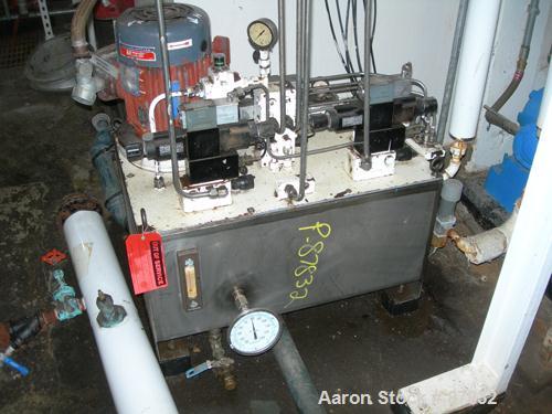 USED: Cogeim filter dryer, model FPP400DFF, 316L stainless steel product contact areas. Approximately 4 square meter. Internal rated FV/50 psi at 350 deg F, 304L stainless steel 1/2 pipe coil jacket ...