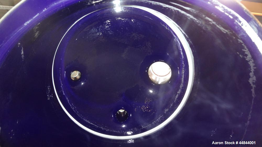 Used De Dietrich Glass Lined Pressure Nutsche Filter, Approximate 0.28 Square Meter, 3008 Blue Glass. Approximate 23-5/8"  x 17" deep top section, bottom section approximate 6" straight side, dished ...