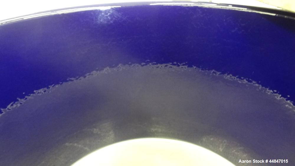 Used De Dietrich Glass Lined Pressure Nutsche Filter, Approximate 0.28 Square Meter, 3009 Blue Glass. Approximate 23-5/8" x 17" deep top section, bottom section approximate 6" straight side, dished b...