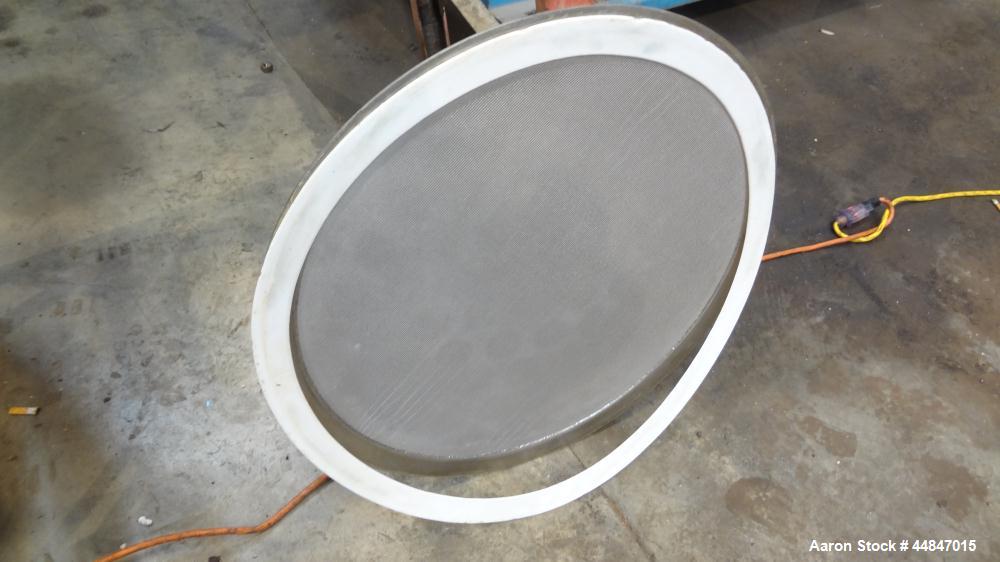 Used De Dietrich Glass Lined Pressure Nutsche Filter, Approximate 0.28 Square Meter, 3009 Blue Glass. Approximate 23-5/8" x 17" deep top section, bottom section approximate 6" straight side, dished b...