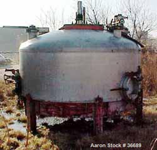 Used Duriron Company Pressure Nutsche Filter, 7.1 Square Meter (77 Square Feet), 316 Stainless Steel. 120'' Diameter x 40'' straight side, dished top head, flat bottom. Internal rated 75 psi at 150 d...