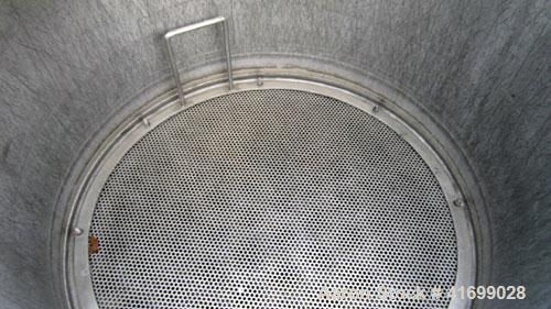Used Durco Nutsche Style Single Leaf Pressure Filter, approximately 0.6 square meter, 316L stainless steel. 36'' diameter x 28'' straight side. Bolt on top with davit arm, bolt on hinged bottom with ...
