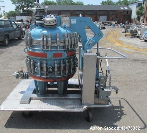 Used Estrella Glass Lined Nutsche Filter, 0.5 Square Meter, Type 32. 32" Diameter internal rated 50 psi & Full Vacuum at 350 degrees F. Jacket rated 100 psi at 350 degrees F. 103.5 Gallon capacity, r...