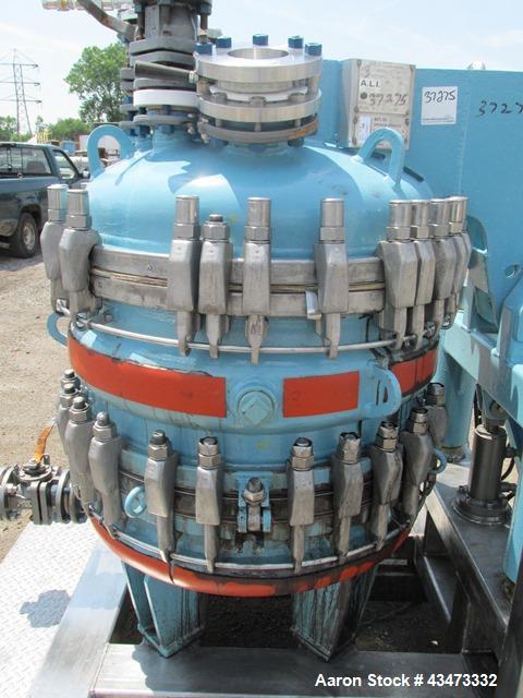 Used Estrella Glass Lined Nutsche Filter, 0.5 Square Meter, Type 32. 32" Diameter internal rated 50 psi & Full Vacuum at 350 degrees F. Jacket rated 100 psi at 350 degrees F. 103.5 Gallon capacity, r...
