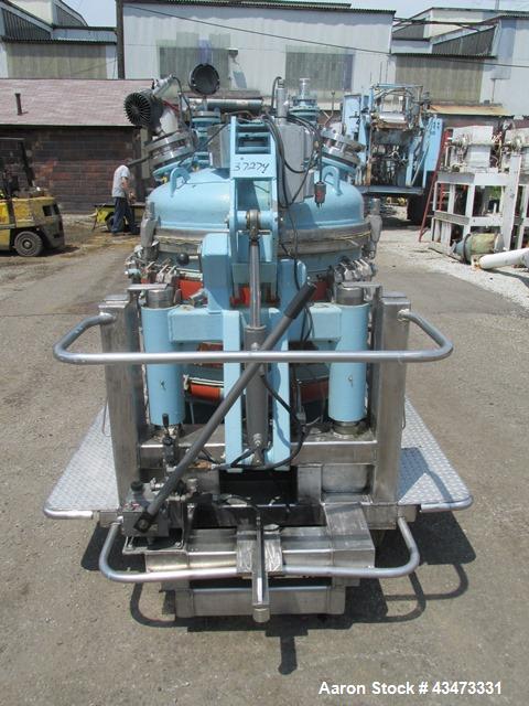 Used Estrella Glass Lined Nutsche Filter, 0.78 Square Meter, Type 40. 40" Diameter internal rated 50 psi & Full Vacuum at 350 degrees F. Jacket rated 100 psi at 350 degrees F. 176 Gallon capacity, re...
