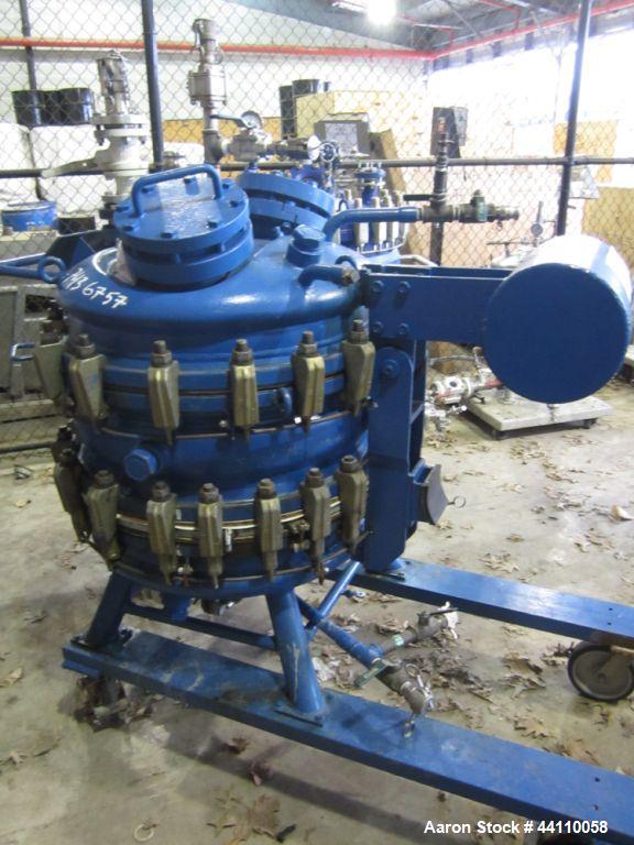 Used Estrella / Bertrams Glass Lined Nutsche Filter, 30" Diameter (78.2 Gallons,  7.92 Gallons Rated 60 psi FV @ 212 F, Jacket Rated 50 psi @ 212 F. Glass Estrella 250S. Serial # 8439, National Board...