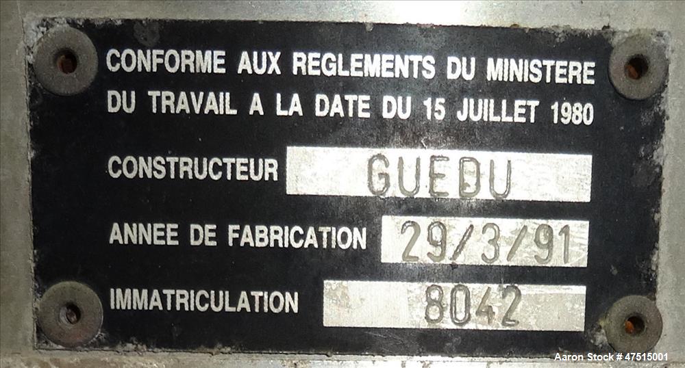 Used Guedu Pilot Filter Dryer, Approximately .24 meter, 316 Stainless Steel.