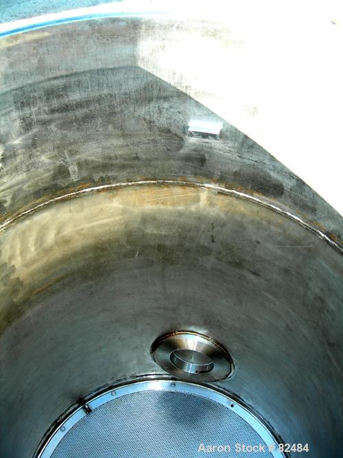 USED: Ideal Welders Ltd Nutsche type filter, approx 1.5 square meter, 316 stainless steel. 36" diameter x 54" straight side. Dish bolt-on top, dish bottom. Internal rated 14.7 psi at 120 deg F. Bolt-...