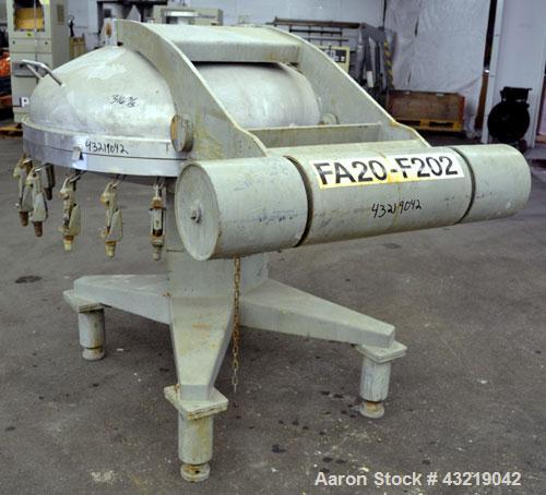 Used Koehler Bosshart Nutsche Filter, Approximate 1 Square Meter, 316 Stainless Steel. 48" (1219 mm) diameter perforated plate, Clamped dished top and bottom, internal rated -1/4 bar (- 14.5/58 psi) ...