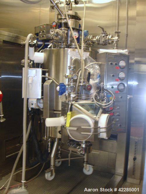 Used PSL/Powder Systems LTD Nutsche Filter Dryer, 0.3 square meter, Hastelloy C22. Internal rated 90 psi and full vacuum at 329 deg F, jacket rated 100 psi and full vacuum at 329 deg F. Telescoping 2...