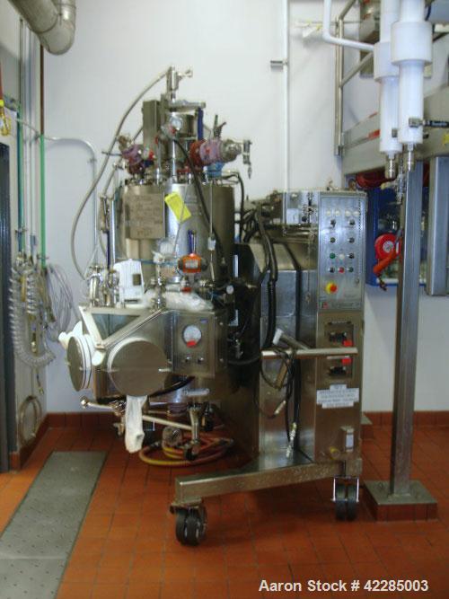 Used PSL/Powder Systems LTD Nutsche Filter Dryer, 0.3 square meter, Hastelloy C22. Internal rated 87 psi and full vacuum at 329 deg F, 316L stainless steel jacket rated 95.7 psi and full vacuum at 32...