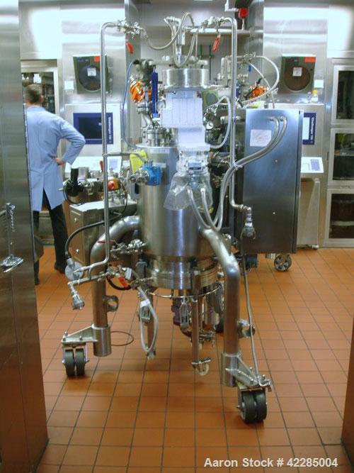 Used PSL/Powder Systems LTD Nutsche Filter Dryer, 0.125 square meter, Hastelloy C22. Internal rated 87 psi and full vacuum at 329 deg F, 316L stainless steel jacket rated 87 psi and full vacuum at 32...