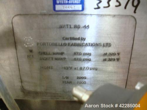 Used PSL/Powder Systems LTD Nutsche Filter Dryer, 0.125 square meter, Hastelloy C22. Internal rated 87 psi and full vacuum at 329 deg F, 316L stainless steel jacket rated 87 psi and full vacuum at 32...
