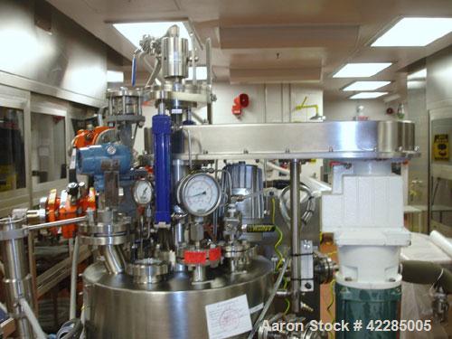 Used PSL/Powder Systems LTD Nutsche Filter Dryer, 0.125 square meter, Hastelloy C22. Internal rated 87 psi and full vacuum at 329 deg F, 316L stainless steel jacket rated 87 psi and full vacuum at 32...