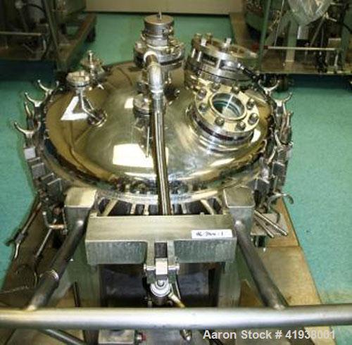 Used Northland Stainless Pressure Nutsche Filter, 0.6 square meter, Hastelloy C-276. 36" diameter x 6" straight side, bolt on removable top, dish bottom. Internal rated 150 psi and full vacuum at 350...
