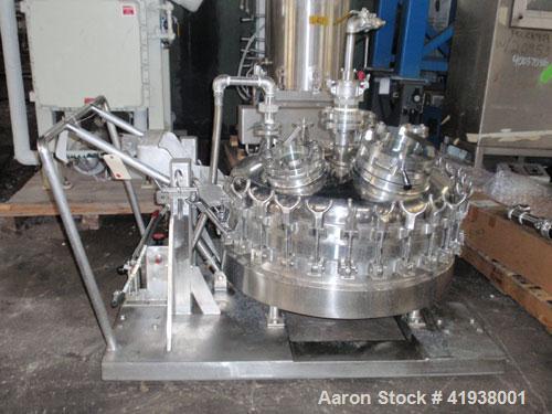 Used Northland Stainless Pressure Nutsche Filter, 0.6 square meter, Hastelloy C-276. 36" diameter x 6" straight side, bolt on removable top, dish bottom. Internal rated 150 psi and full vacuum at 350...
