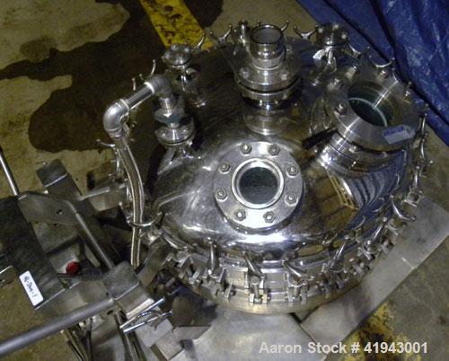Used Northland Stainless Pressure Nutsche Filter, 0.6 square meter, Hastelloy C276. 36" diameter x 8" straight side, bolt on removable top, dish bottom. Internal rated FV/150 psi at 350 deg F and -20...