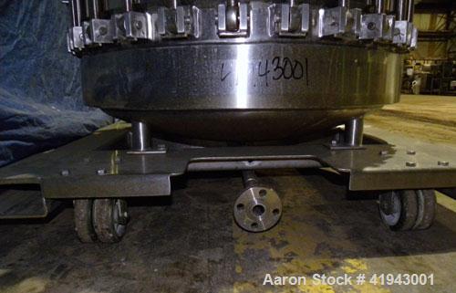 Used Northland Stainless Pressure Nutsche Filter, 0.6 square meter, Hastelloy C276. 36" diameter x 8" straight side, bolt on removable top, dish bottom. Internal rated FV/150 psi at 350 deg F and -20...