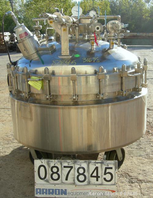 USED: Northland Stainless portable pressure Nutsche type filter, approximately 1.5 square meter, 316L stainless steel. Appro...